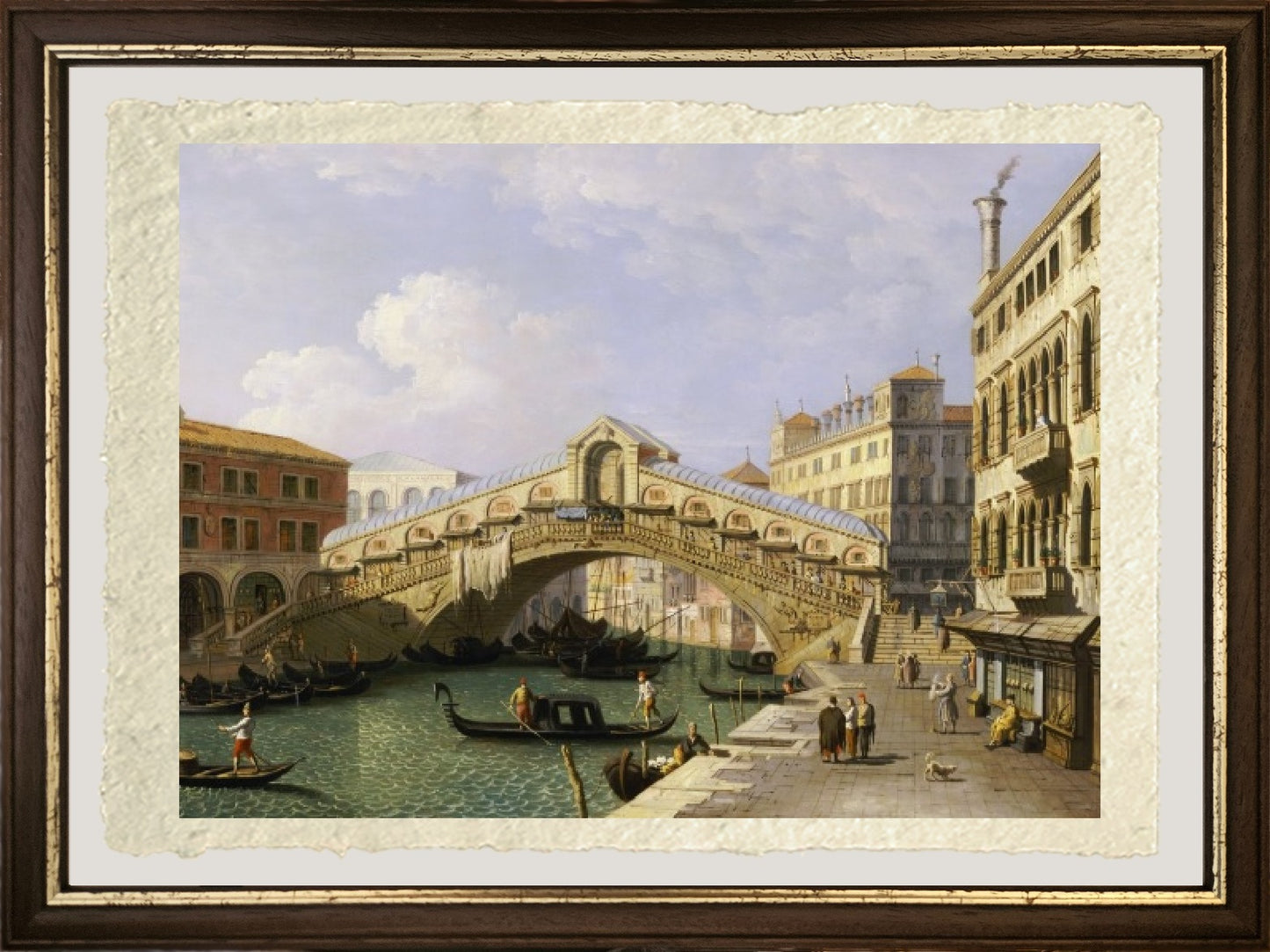 The Rialto Bridge in Venice from the south - Giovanni Antonio Canal, known as Canaletto