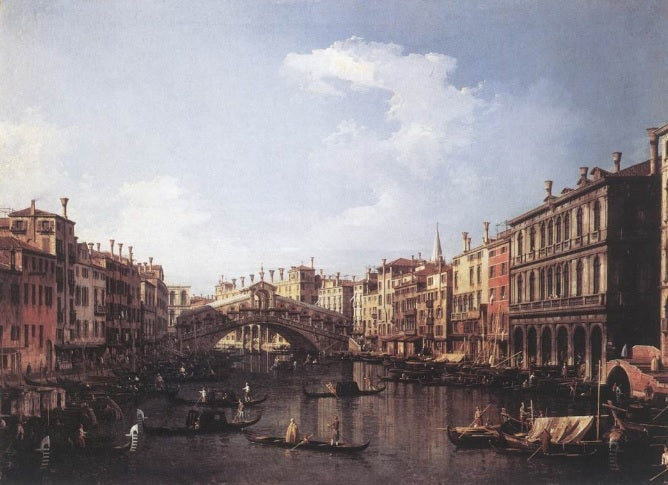 The Rialto Bridge from the South - Giovanni Antonio Canal, known as Canaletto