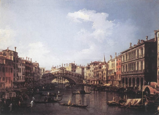 The Rialto Bridge from the South - Giovanni Antonio Canal, known as Canaletto