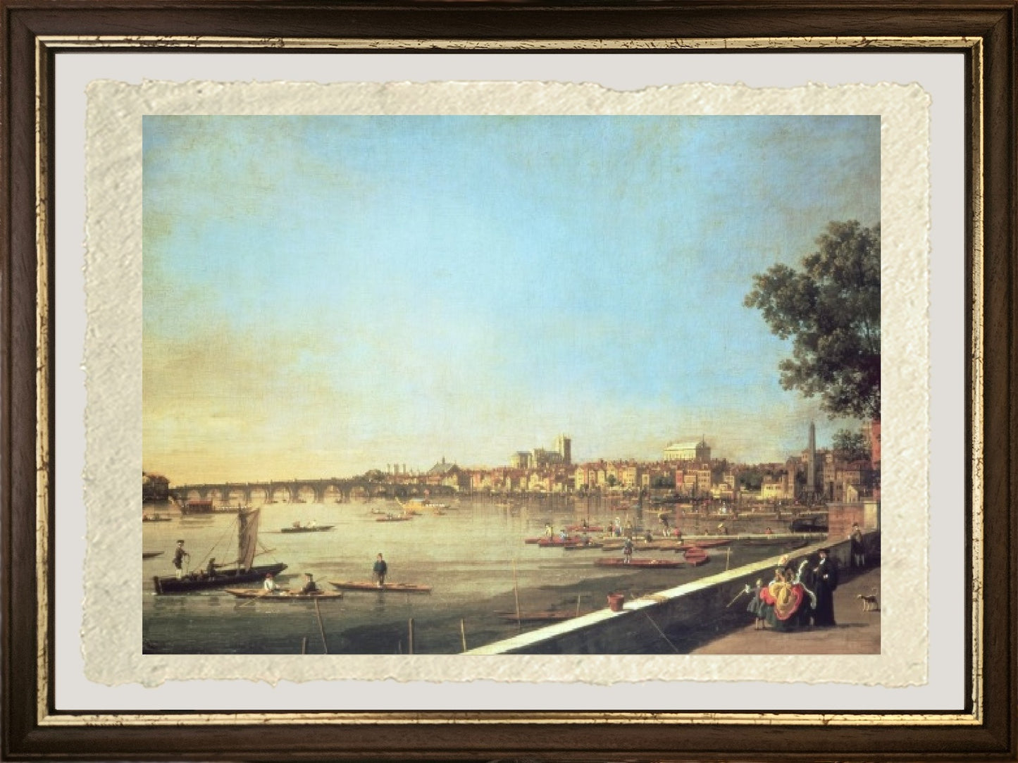 Il Tamigi a Westminster e Whitehall dalla terrazza di Somerset House - Giovanni Antonio Canal detto Canaletto