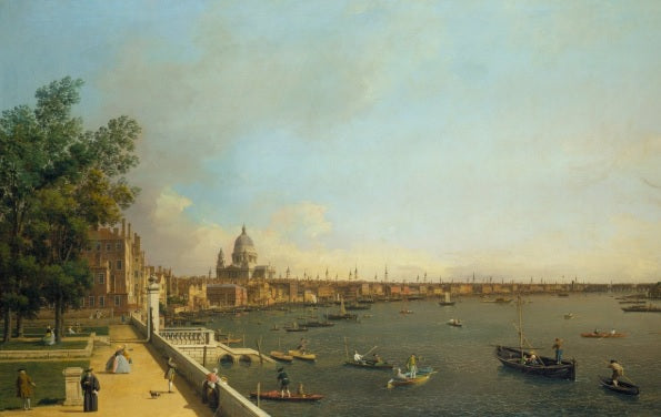 The Thames from the terrace of Somerset House - Giovanni Antonio Canal, known as Canaletto