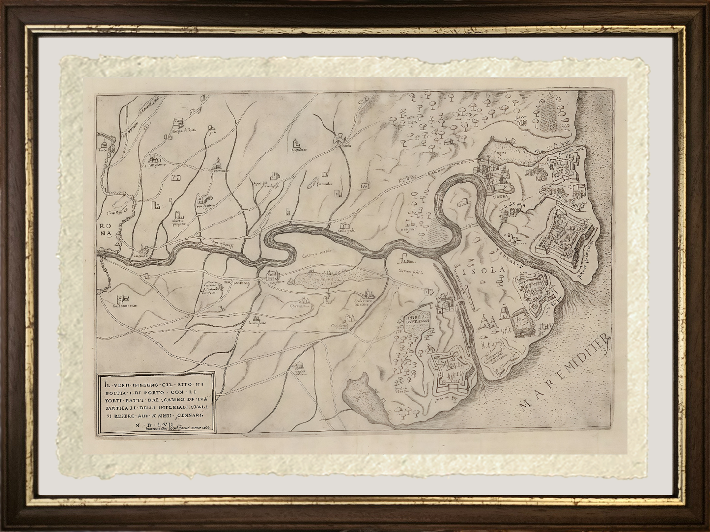 The True Design of the Site of Hostia (1602) 