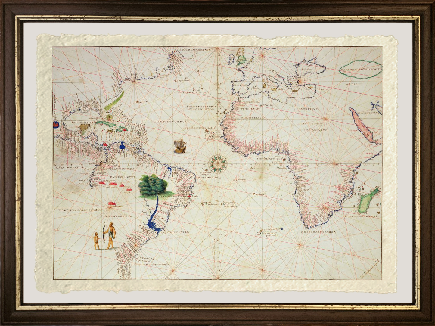 The New World, 1553 - Battista Agnese