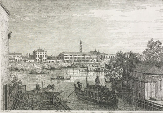 The Port of Dolo - Giovanni Antonio Canal, known as Canaletto