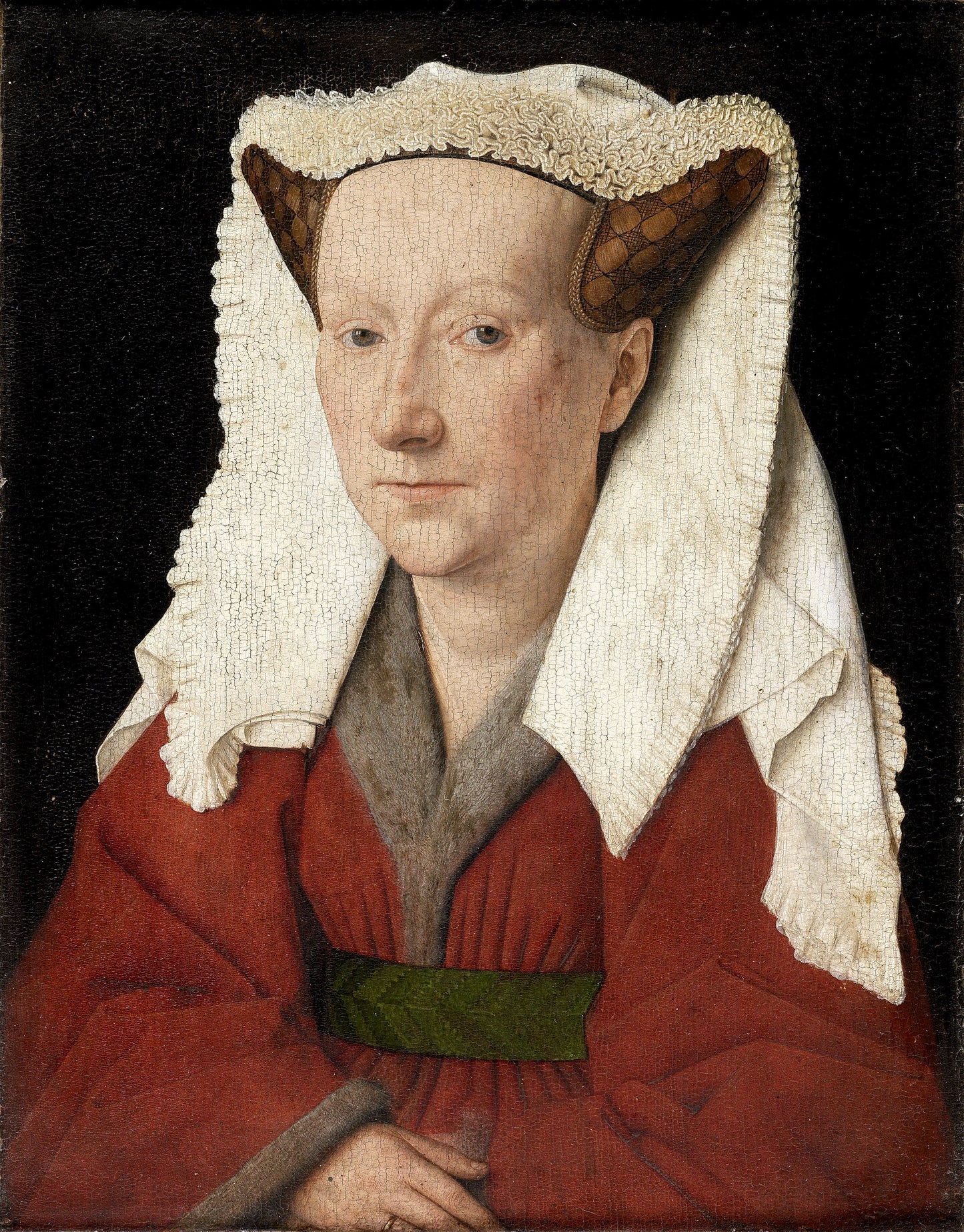 Il ritratto di Margareta van Eyck  - Jan van Eyck su pregiata carta Amalfi