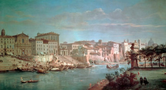 Il Tevere al Porto di Ripetta -  Gaspare Vanvitelli - Gaspar van Wittel