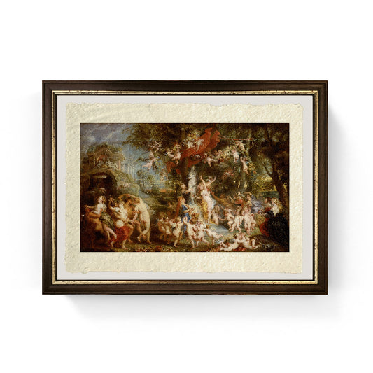 Il festino di Venere - Peter Paul Rubens su pregiata carta Amalfi