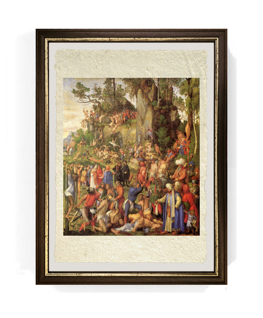 Martirio dei diecimila - Albrecht Dürer su pregiata carta Amalfi