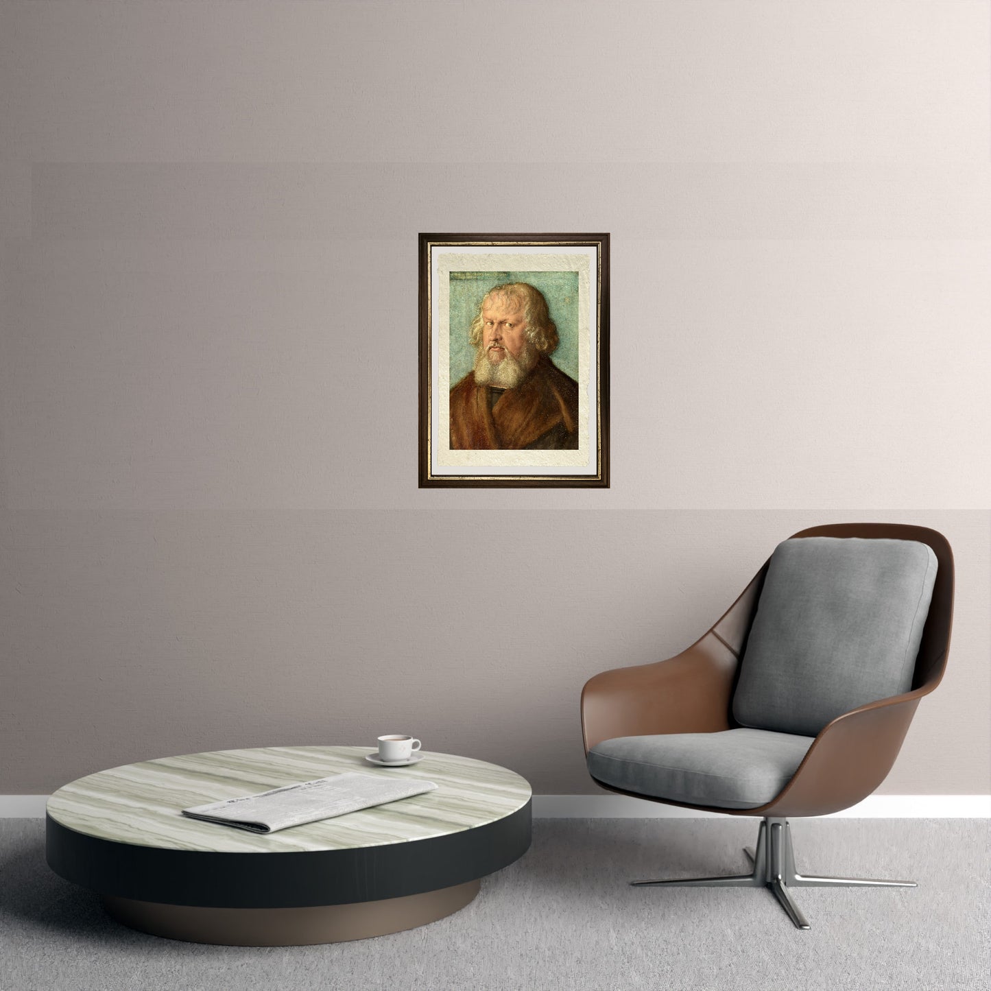 Ritratto di Hieronymus Holzschuher - Albrecht Dürer su pregiata carta Amalfi