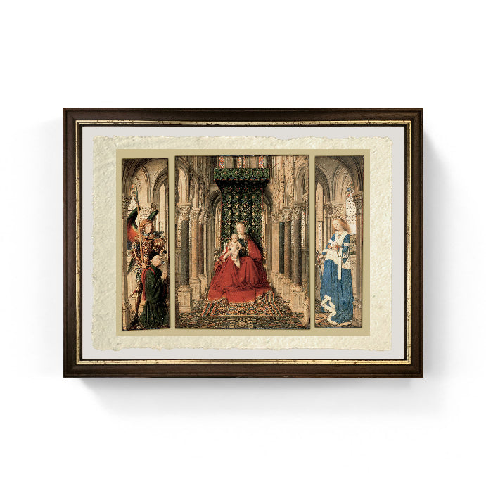 Il Trittico di Dresda - Jan van Eyck su pregiata carta Amalfi
