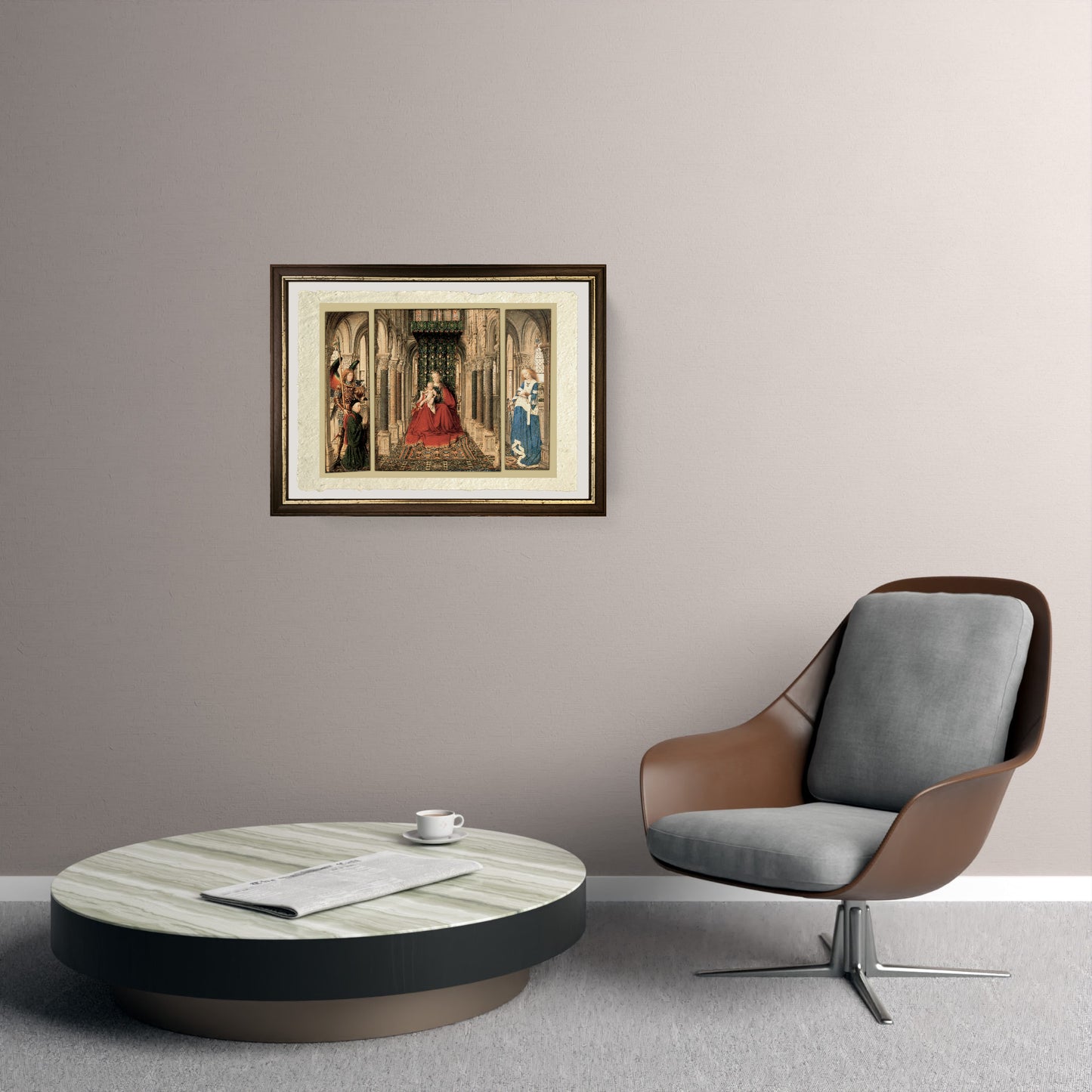 Il Trittico di Dresda - Jan van Eyck su pregiata carta Amalfi