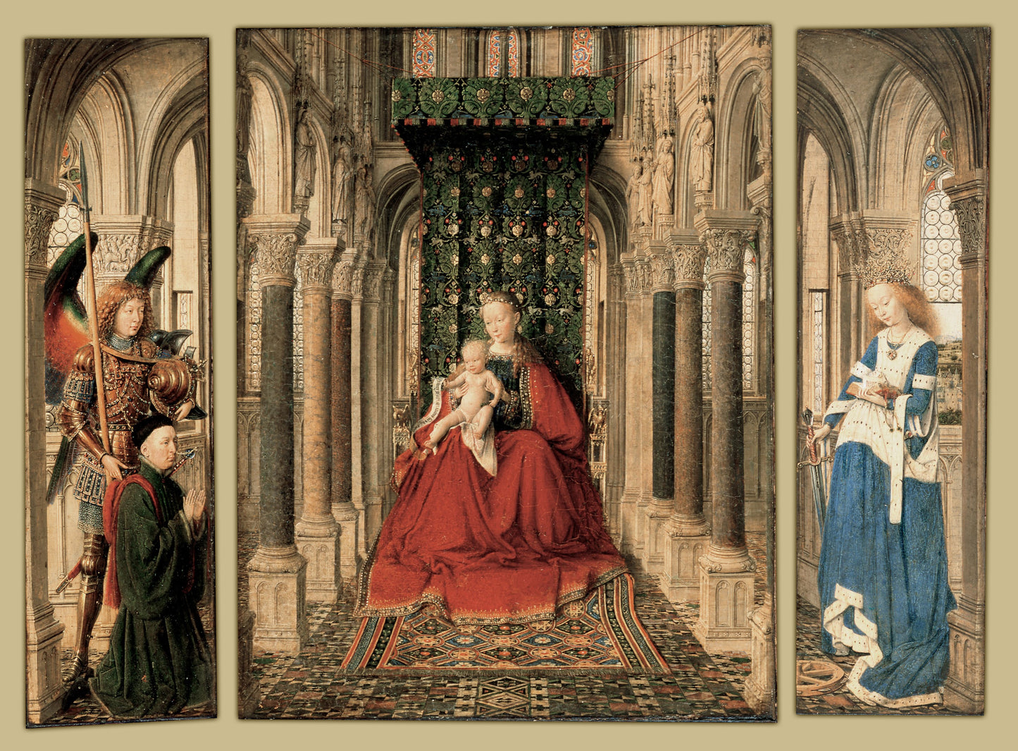Il Trittico di Dresda - Jan van Eyck su pregiata carta Amalfi
