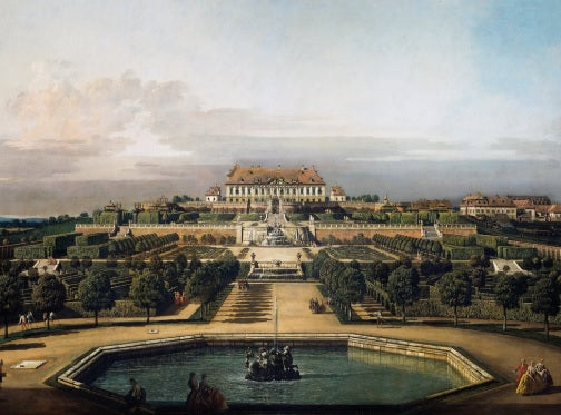Il castello imperiale Schlosshof, lato giardino - Bernardo Bellotto