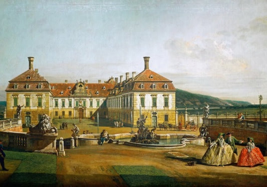 Il castello imperiale di Schlosshof, lato del cortile d'onore - Bernardo Bellotto