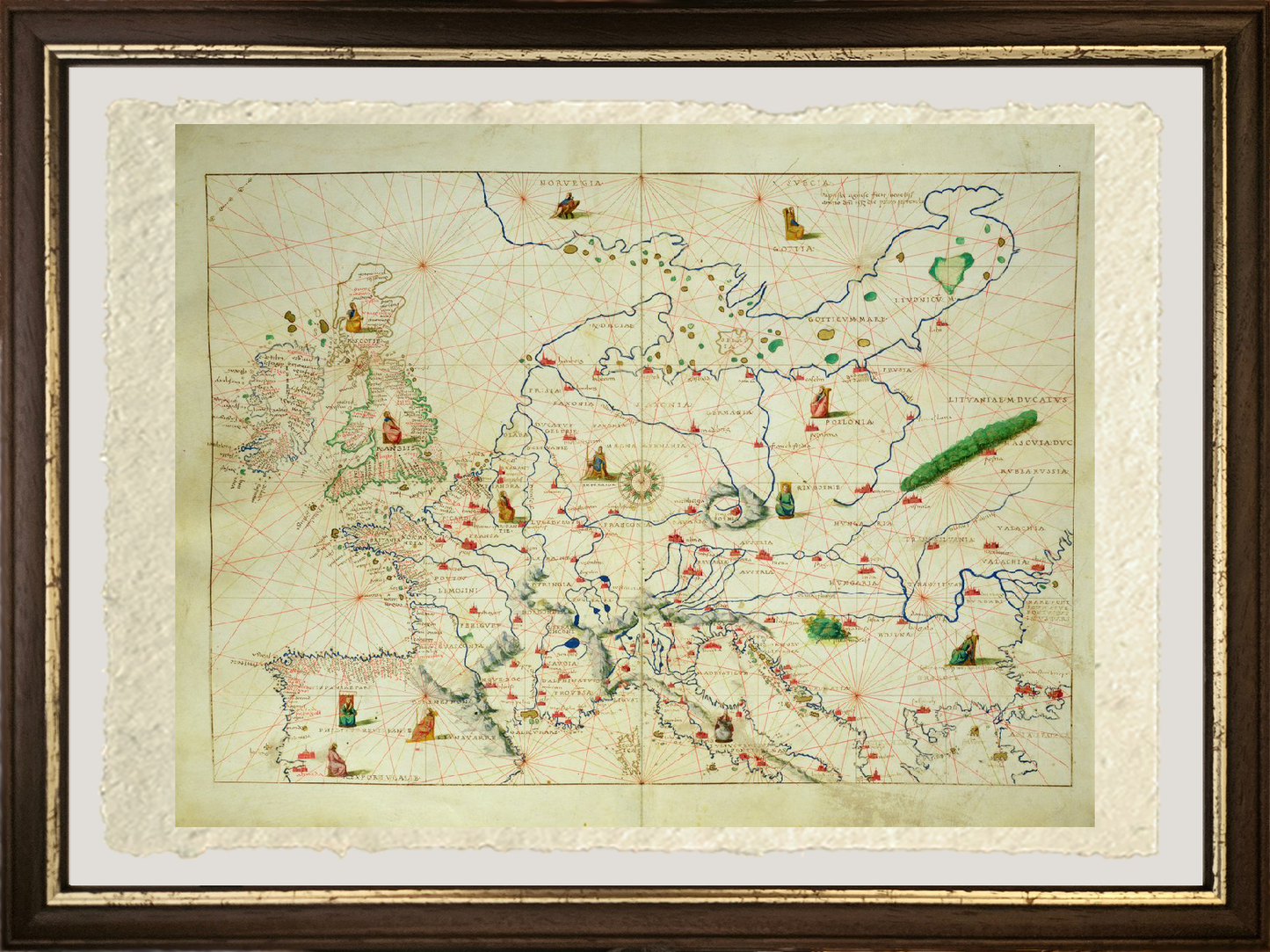 The European Continent, 1553 - Battista Agnese