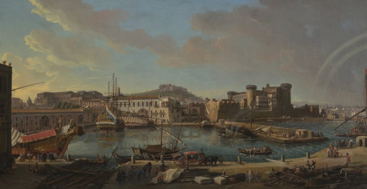 The pier of Naples - Gaspare Vanvitelli - Gaspar van Wittel