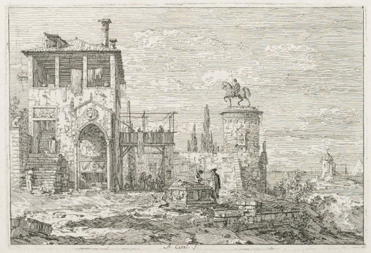 Il monumento equestre - Giovanni Antonio Canal detto Canaletto