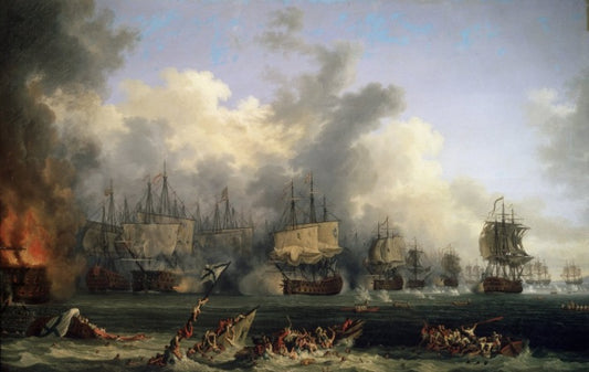 Il naufragio delle navi turche durante la battaglia di Chesma - Jakob-Philipp Hackert
