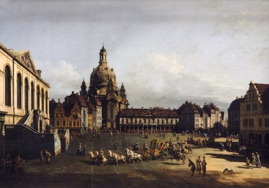 Il nuovo mercato a Dresda - Bernardo Bellotto