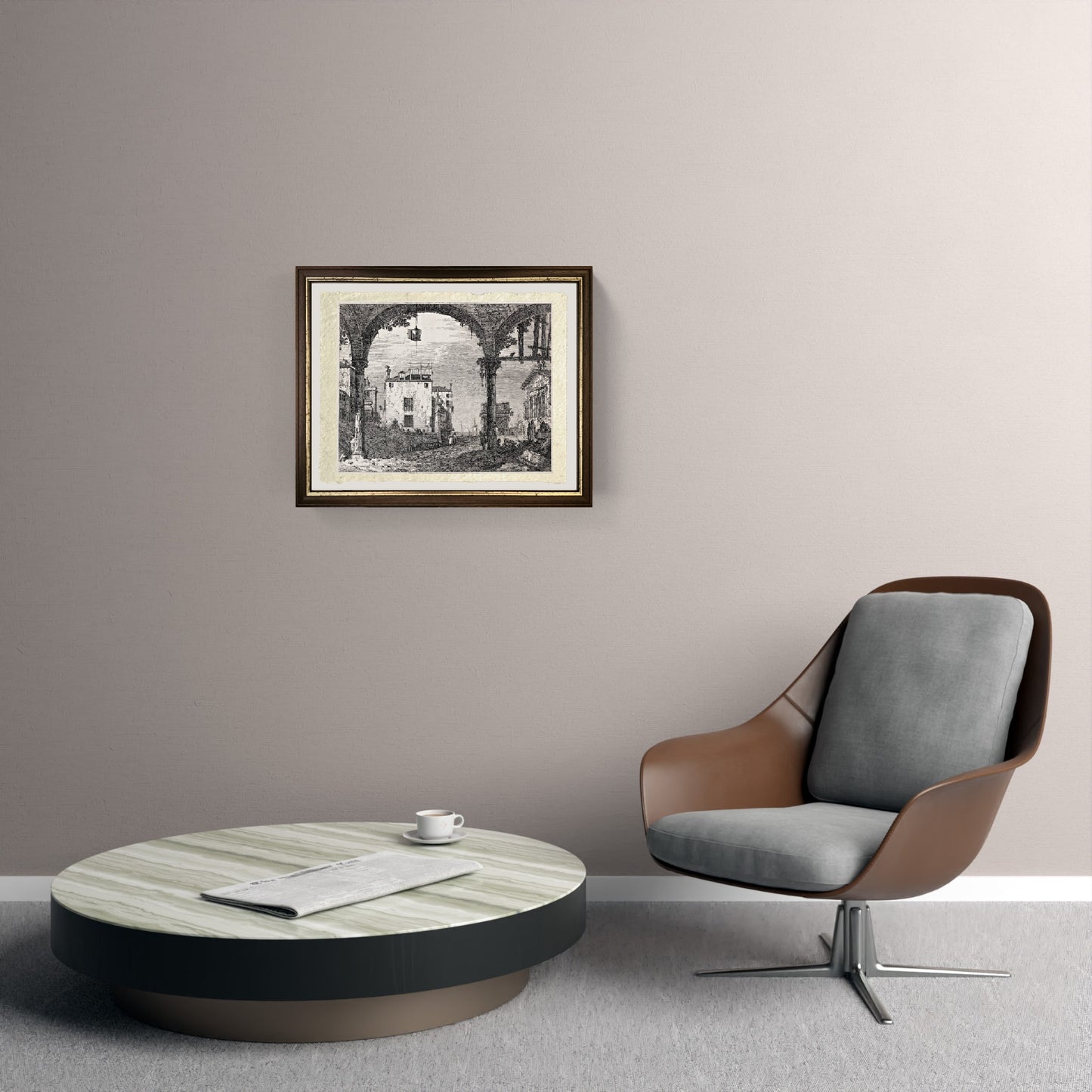 Il portico con una lanterna - Giovanni Antonio Canal detto Canaletto