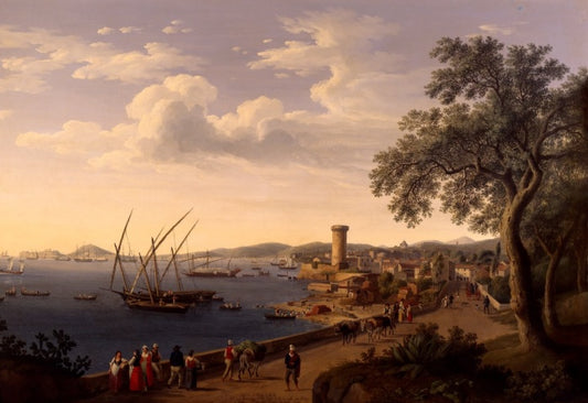 Il porto di Gaeta, il molo e la fortezza - Jakob-Philipp Hackert