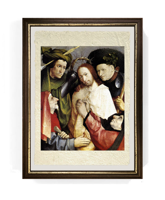 Incoronazione di spine di Hieronymus Bosch su pregiata carta Amalfi