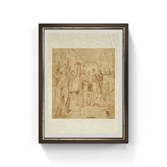 Interno di uno studio di pittore di Parmigianino su carta Amalfi