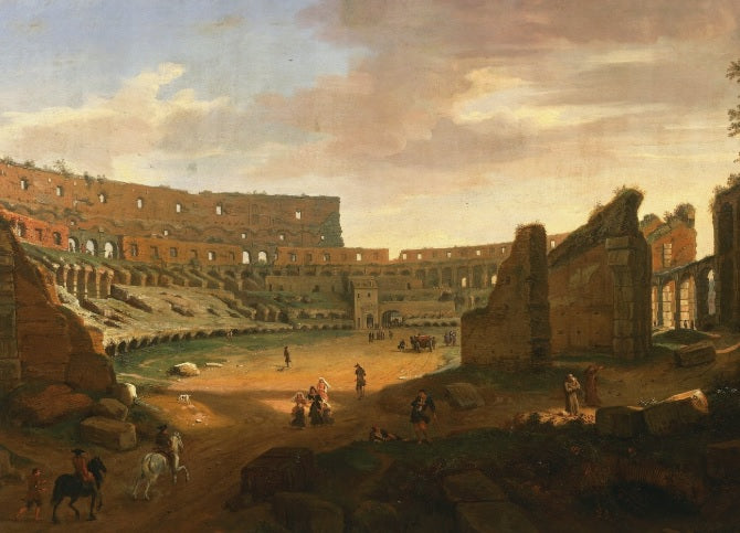 Interior of the Colosseum (detail) - Gaspare Vanvitelli - Gaspar van Wittel