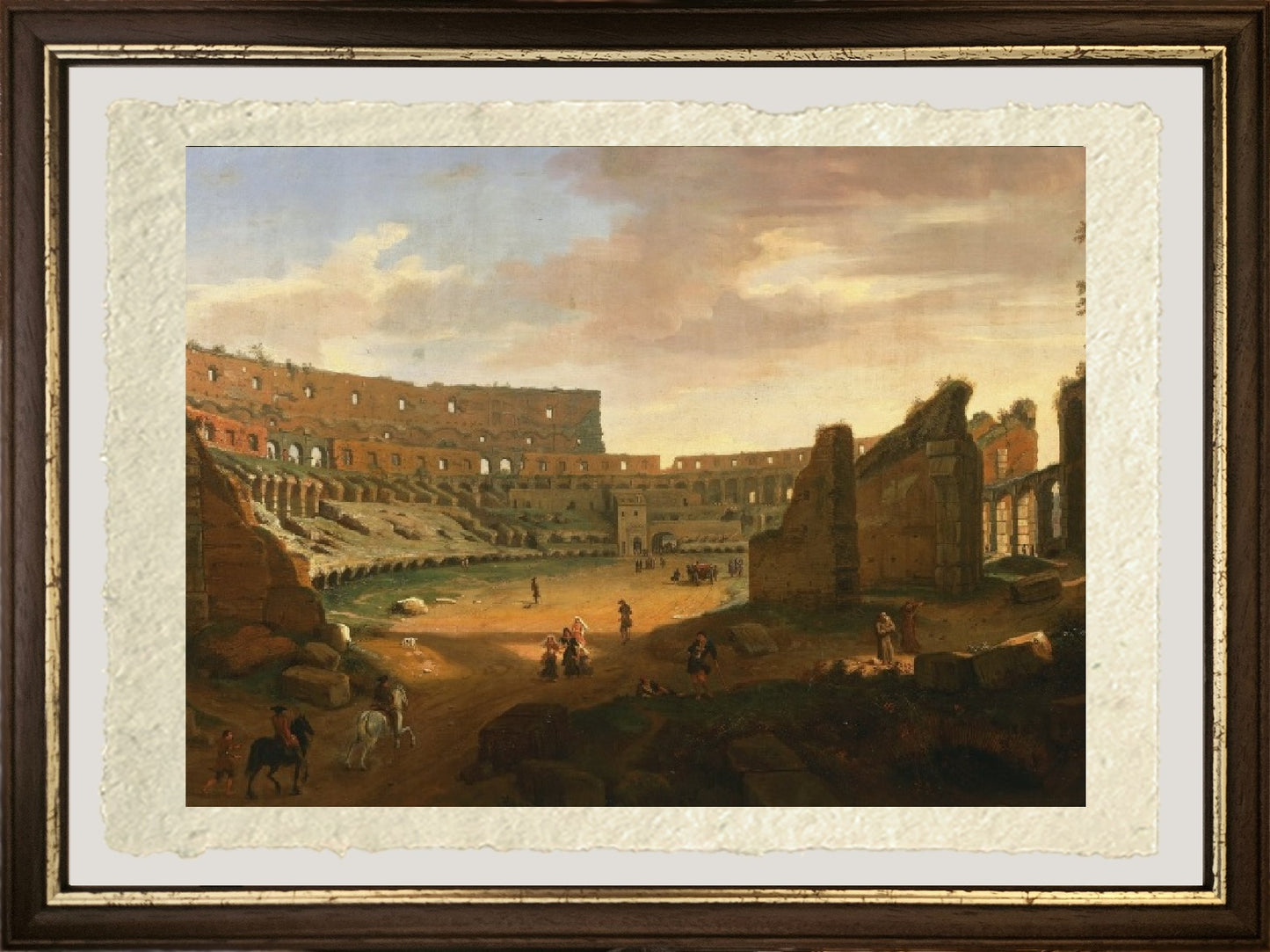 Interior of the Colosseum (detail) - Gaspare Vanvitelli - Gaspar van Wittel