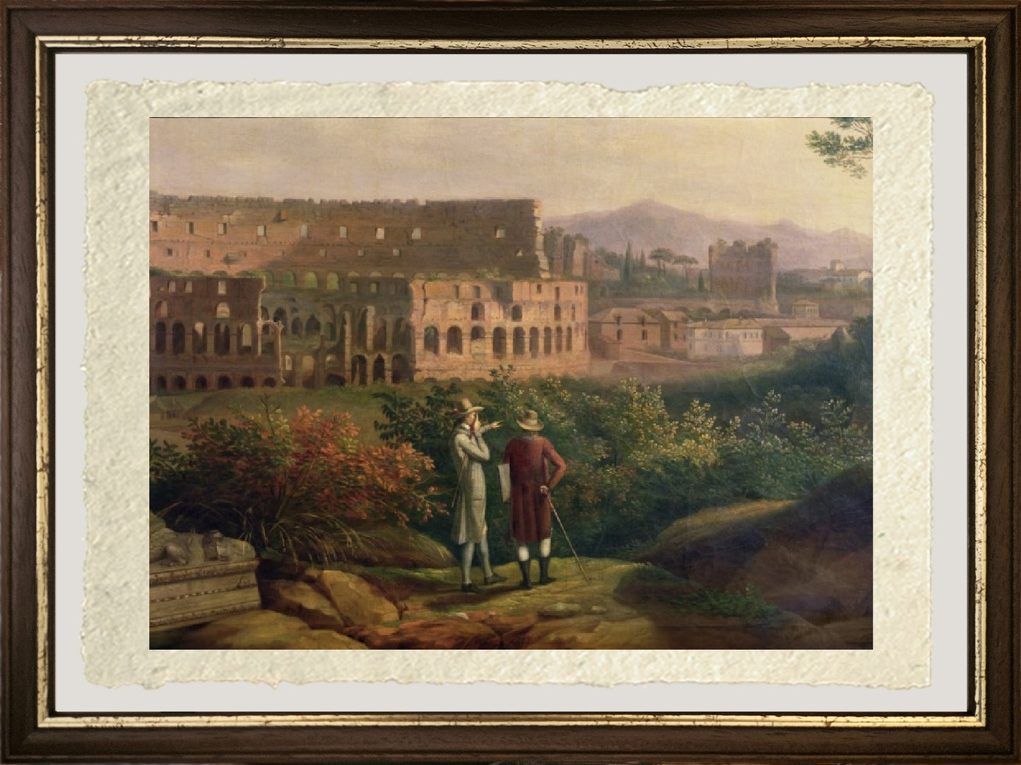 Johann Wolfgang von Goethe visita il Colosseo a Roma, - Jakob-Philipp Hackert
