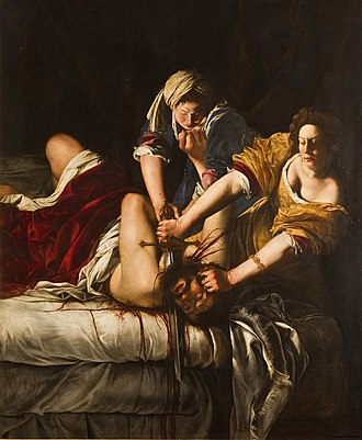 Judith beheading Holofernes, Artemisia Gentileschi on refined Amalfi paper