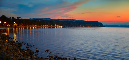 Lake Bracciano at sunset, Rome