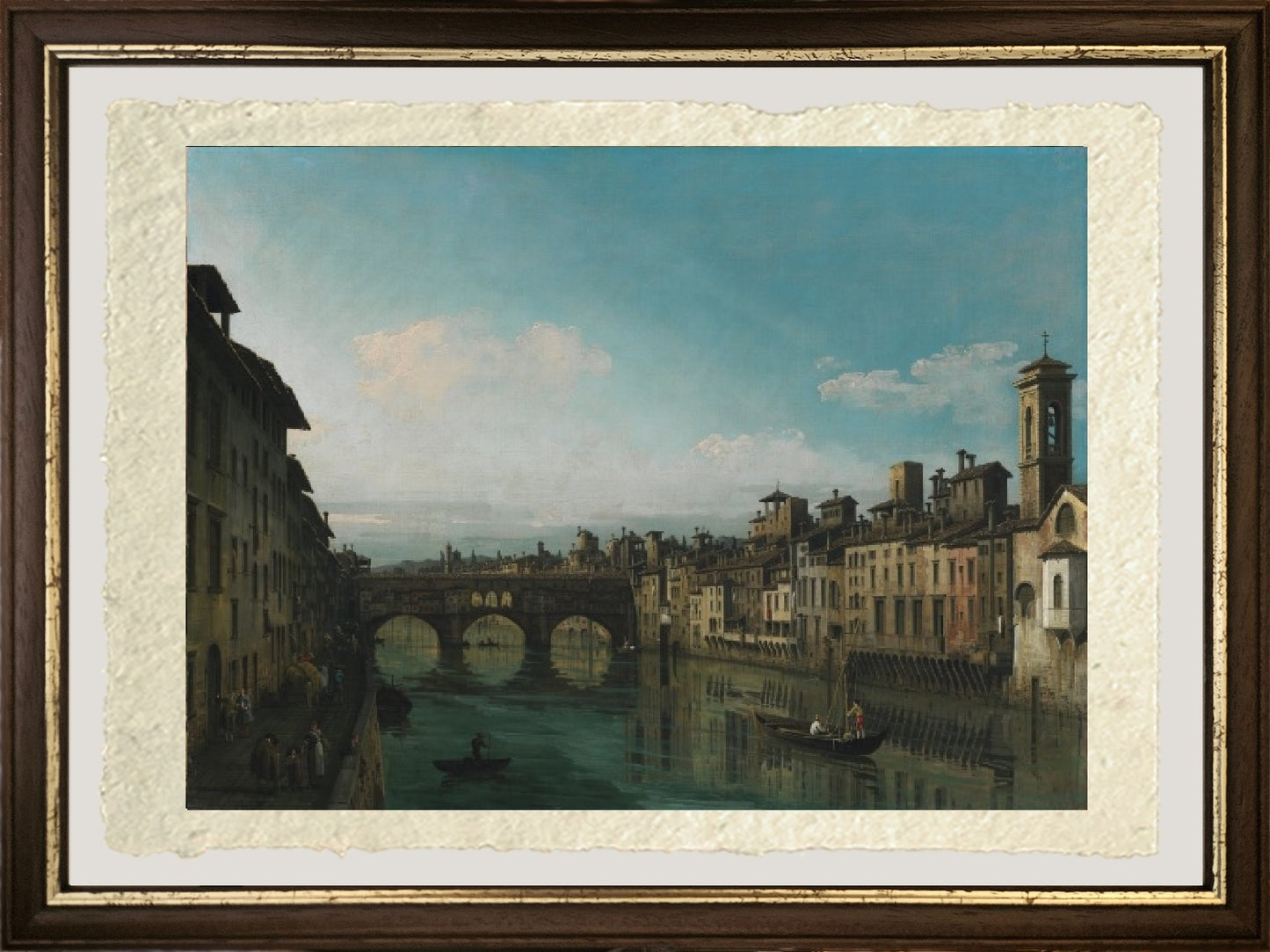 L'Arno a Firenze con il Ponte Vecchio, 1745 - Bernardo Bellotto