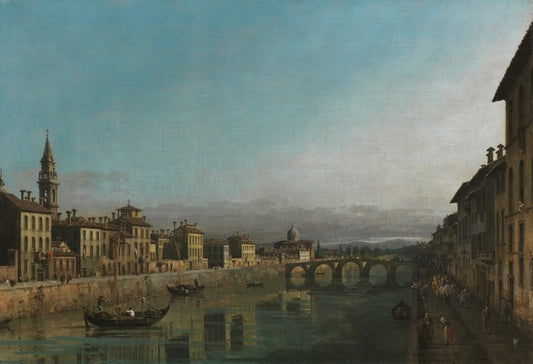 L'Arno a Firenze con il ponte alla Carraia, 1745 - Bernardo Bellotto