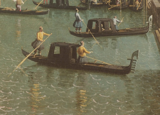 The Entrance to the Grand Canal (detail) - Giovanni Antonio Canal, known as Canaletto