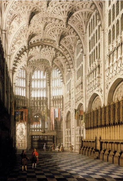 L'interno della cappella di Enrico VII nell'Abbazia di Westminster - Giovanni Antonio Canal detto Canaletto