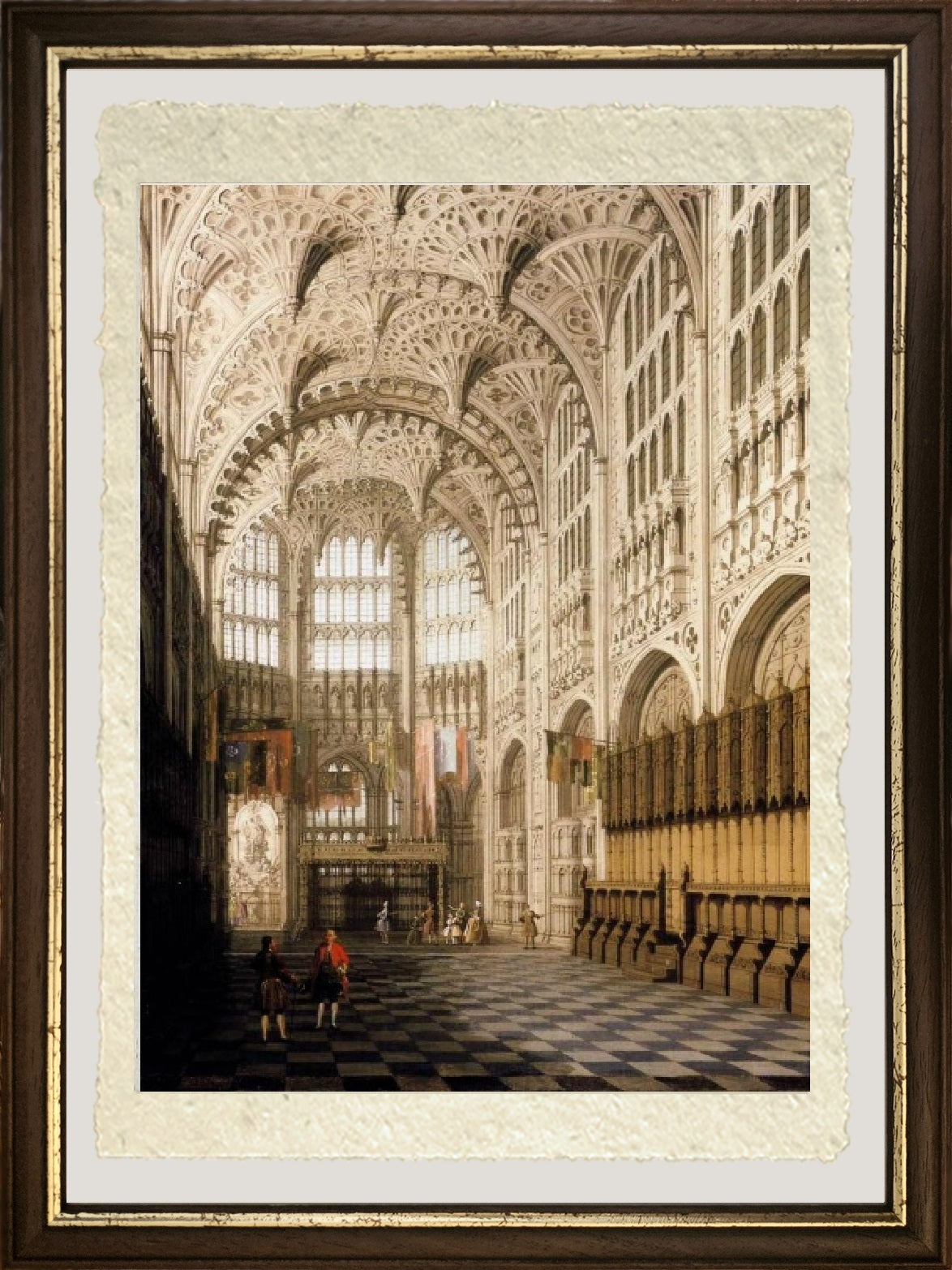 L'interno della cappella di Enrico VII nell'Abbazia di Westminster - Giovanni Antonio Canal detto Canaletto