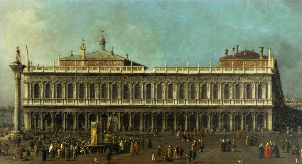 The Library and the Piazzetta - Giovanni Antonio Canal, known as Canaletto