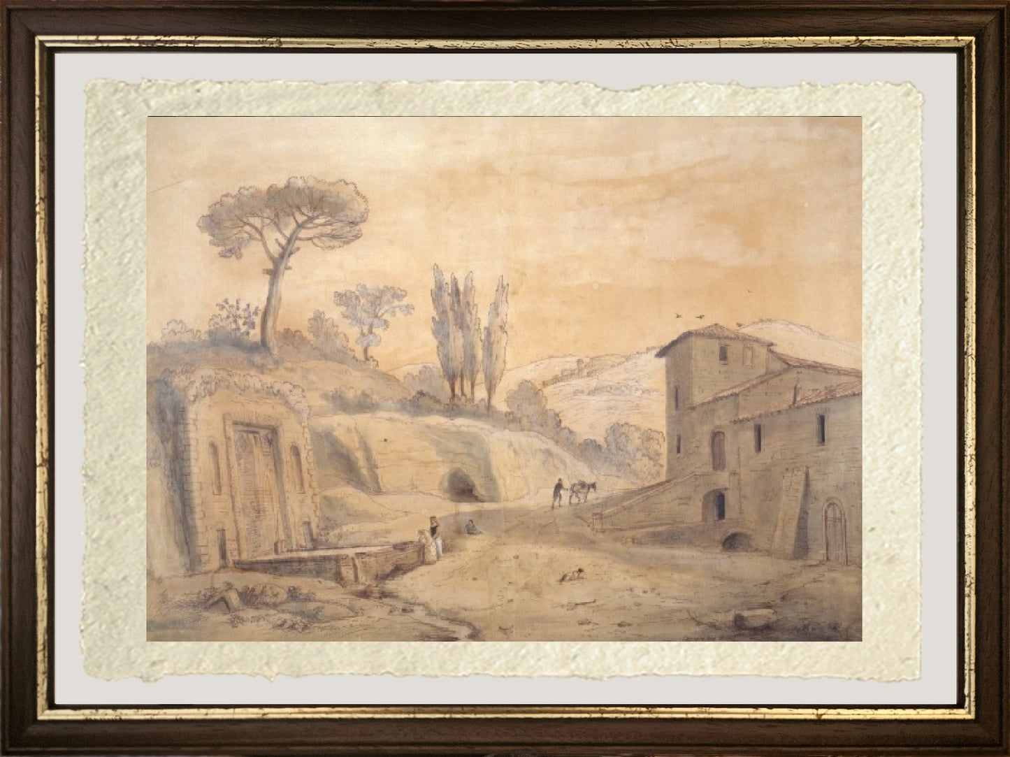 The Ancient Fountain and Arch in Grottaferrata, Rome - Gaspare Vanvitelli - Gaspar van Wittel