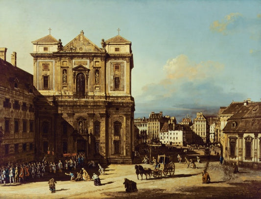La Freyung a Vienna, vista da nord-ovest, 1758 - Bernardo Bellotto