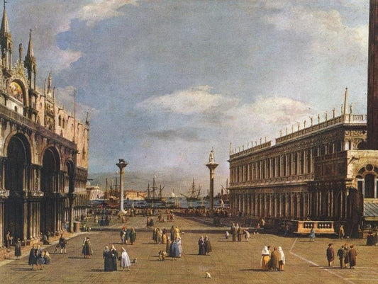 St Mark's Piazzetta - Giovanni Antonio Canal known as Canaletto
