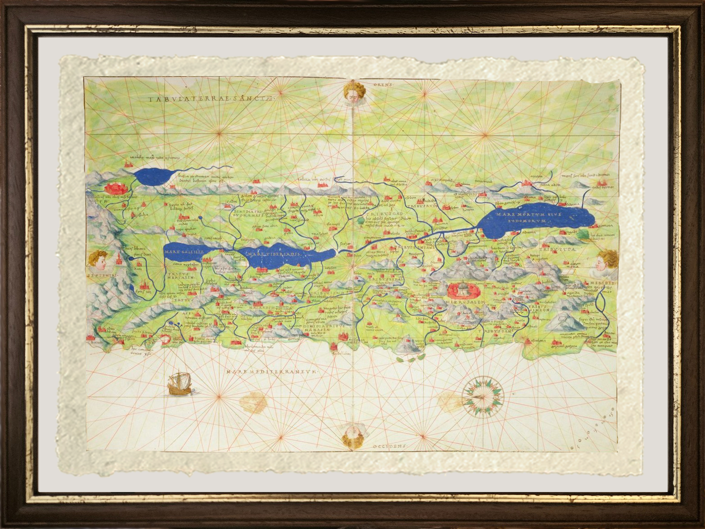 La Terra Santa, da un Atlante del Mondo in 33 Mappe - Battista Agnese