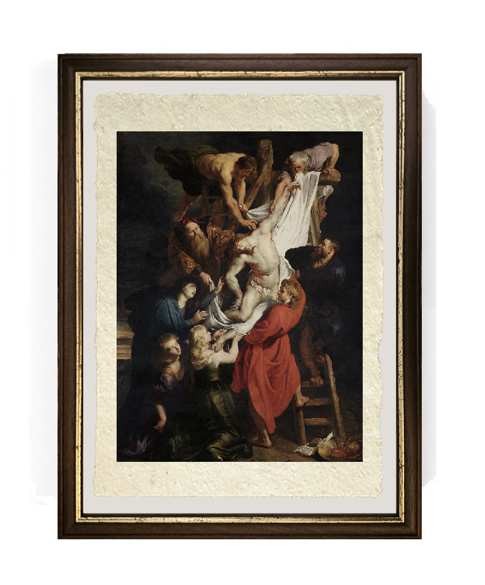 La Deposizione - Peter Paul Rubens su pregiata carta Amalfi