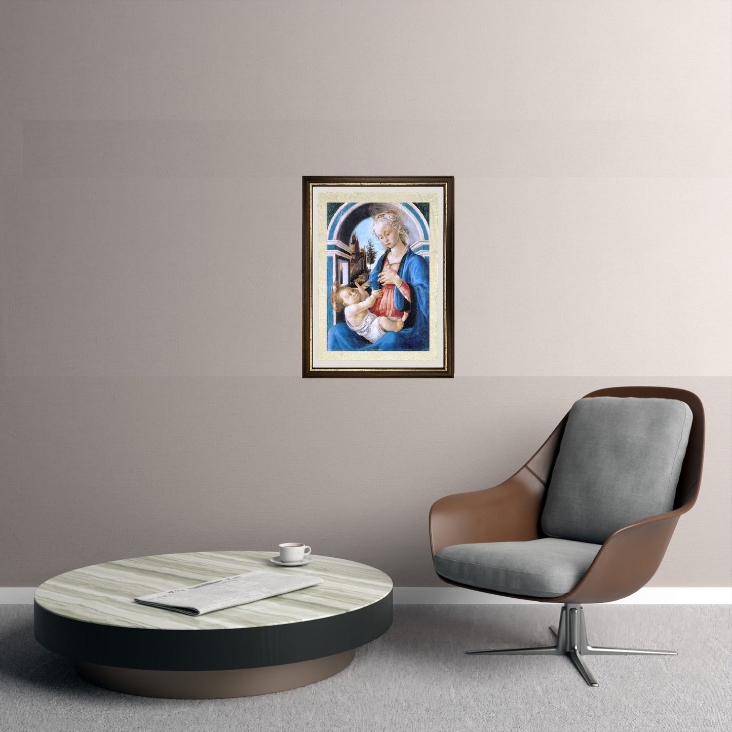 La Madonna col Bambino  - Sandro Botticelli su carta Amalfi