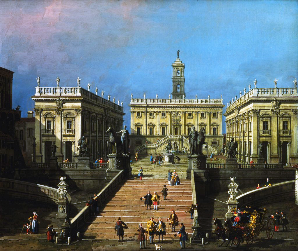 La Piazza del Campidoglio e la Cordonata - Giovanni Antonio Canaletto