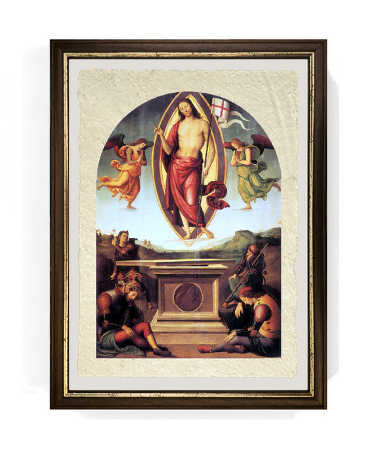 La Resurrezione di Cristo - Perugino - Pietro Vannucci su pregiata carta Amalfi