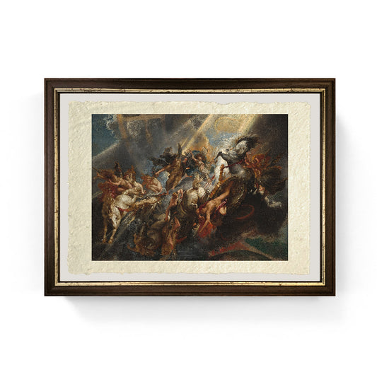 La caduta di Fetonte - Peter Paul Rubens su pregiata carta Amalfi