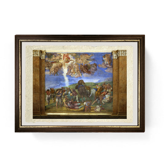 La conversione di Saulo - Michelangelo Buonarroti su carta Amalfi