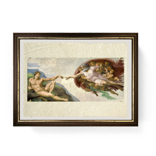 La creazione di Adamo - Michelangelo Buonarroti su carta Amalfi
