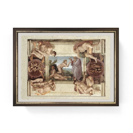 La creazione di Eva - Michelangelo Buonarroti su carta Amalfi